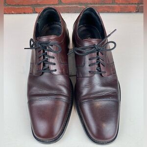 Johnston & Murphy Novick Cap Toe Oxford Shoes 8 1/2M Burgundy